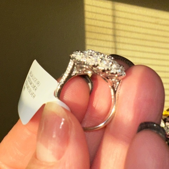 Round stone retro diamond ring size  8 vintage design - Picture 3 of 4